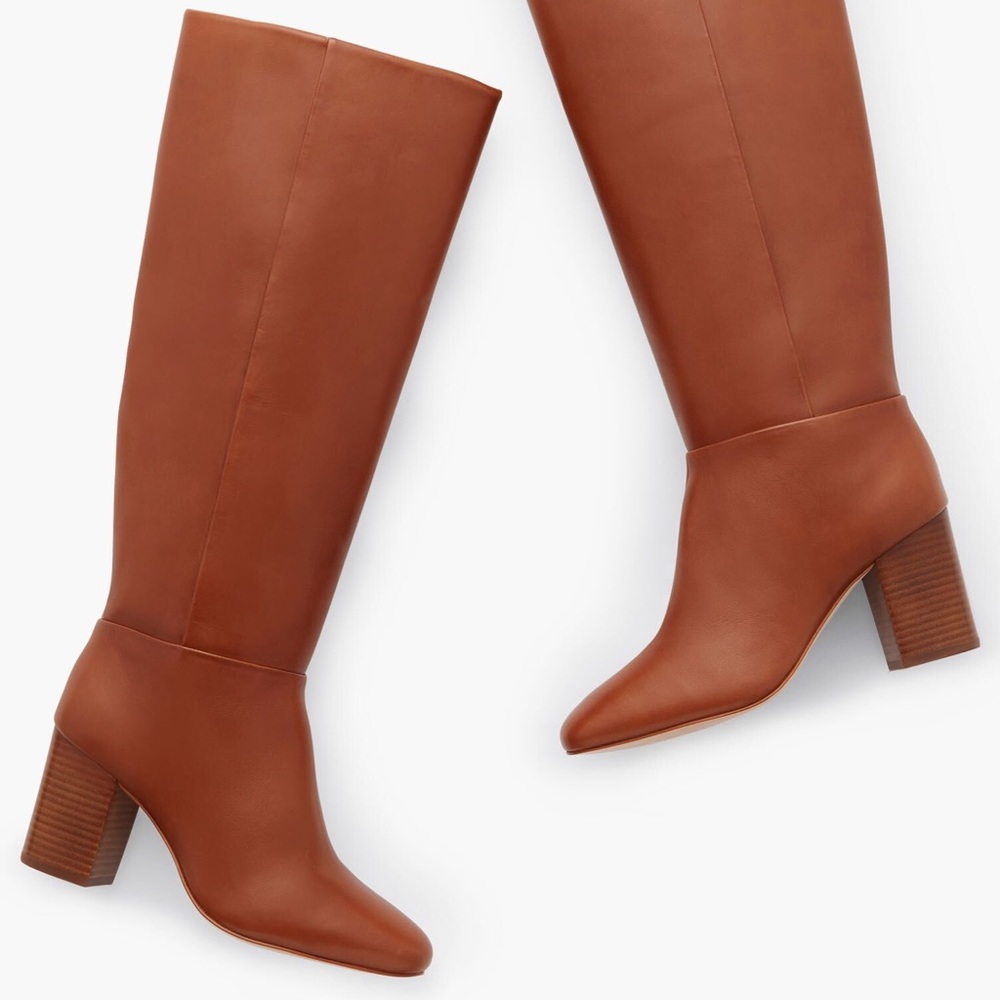 🆕NWOT Talbots Darcy Nappa Leather Boots-Congac